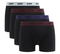 DIM Boxer Homme Mix and Colors Coton Stretch x4, Noir ceinture vert/bleu/rouge, XXL