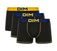 Dim Boxer Homme Mix and Colors x3, Noir Ct Bleu Marin/Noir Ct Jaune Safran/Noir Ct Bleu Marin, S