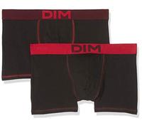 Dim Boxer Homme, Multicolore (Rouge Baiser/Noir CT Aubergine Foncé 86w), Large (Taille fabricant:4) Lot de 2