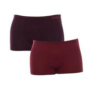 DIM Boxer Homme Seamless Coton x2, Rouge Truffe/Marron Intense, M