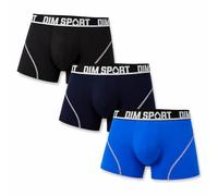 DIM Boxer Homme Sport Micro Thermorégulation x3, Noir/Bleu De Berlin/Bleu Cyan, XXL