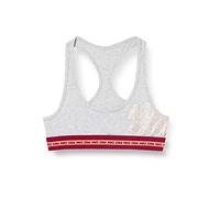 DIM Brassière Fille Sport Maintien Parfait et Confort x1, Gris Chiné Bordeaux, 16 ans