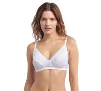 DIM Soutien-Gorge Femme Sans Armatures Daily Dentelle x1, Blanc, 100E
