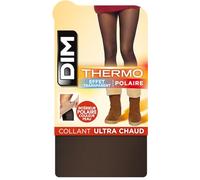 Dim Collant Femme Thermo Ultra Chaud Polaire et Effet Transparent 80D x1, Noir, S-M, 1