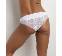 Dim Culotte Blanche Femme En Microfibre Et Dentelle Generous Essentiel