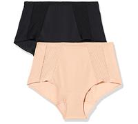 DIM Culotte Femme EcoDIM Ventre Plat x2, New Skin/Noir, M
