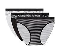 DIM Culotte Femme Les Pockets Coton Confortable x3, Lot Noir Logo, XXL
