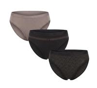 DIM Culotte Femme Les Pockets Coton Confortable x3, Lot Noir Logo, XXL
