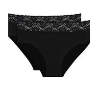 Dim Femme Maxi Coton Féminine X2 Culotte, Noir, 52-54 EU