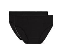 DIM Culotte Femme Maxi Pur Coton x2, Noir, XL