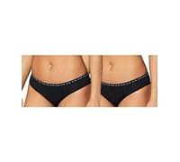 DIM Culotte Femme Menstruelle Coton Bio Flux Abondant DIM Protect x2, Noir, XL