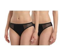 DIM Culotte Femme Menstruelle Protect Bio Flux Abondant x2, Noir, L