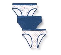 Dim Culotte Fille Les Pockets Coton Doux Confortable et Léger x3, Sakura/Bleu/Plumetis, 8 ans