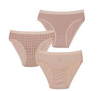 Dim Fille Les Pockets Coton Doux Confortable X3 Slip, Vichy / Mauve / Baby Mauve, 10 Ans EU