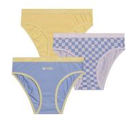 DIM Fille Les Pockets Coton Doux Confortable X3 Briefs, Lot Damier, 16 Ans EU