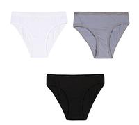 DIM Culotte Fille Les Pockets Coton EcoDIM Doux et Confortable x3, Blanc, 4-5 ans