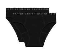 Dim Culotte Menstruelle Fille Flux Moyen x2, Noir, 12 ans
