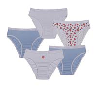 DIM Culottes en coton multicolore Les Pockets Fille x5, Strawberries / Lilas / Violet / Lilas / Violet, 12 ans