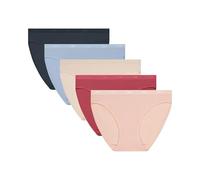 Dim Culottes Femme Lot de 5 | Les Pockets Ecodim | Coton & Élasthanne | Ceinture Confort | Multicolores | Invisibles sous Les Vêtements