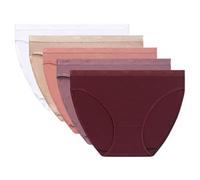 DIM Culotte Femme Les Pockets EcoDIM Coton Classique x5, Noir/Peau/Blanc/Gris/Blanc, M