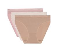 Dim Femme Les Pockets Ecodim Coton Confortable X3 Culotte, Peau/Rose/Nacre, 40-42 EU