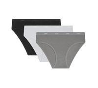 Dim Culottes Les Pockets Ecodim Coton & Élasthanne Ceinture Confort Lot de 3 Noir/Blanc/Gris 44-46