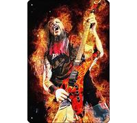 Dim-ebag Da-r-r-ell Plaque en métal Motif guitariste 20,3 x 30,5 cm