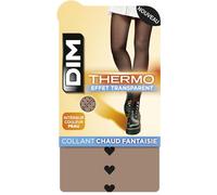 Dim Femme - Collant Thermo Chaud & Transparent x1 | Effet Peau Illusoire | Intérieur Polaire | Recyclable avec Terracycle