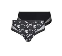 DIM Femme De Generous X2 Culotte, Urban Bloom/Noir, S EU