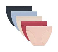 Dim Femme Les Pockets Ecodim Coton Classique X5 Culotte, RSE Baller/Sil/BGE/BL Che/GR GRA, XS-S EU