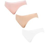 Dim Femme Les Pockets Ecodim Coton Confortable X3 Culotte, Peau/Rose/Nacre, 36-38 EU