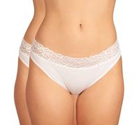 Dim Femme Midi Coton Feminine X2 Culotte, Blanc, S EU
