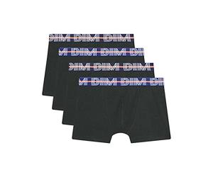 DIM Garçon - Boxer Ecodim Coton Stretch Coloré x4 | Ceinture Logo DIM | Coloris Dynamiques | Confort Extensible