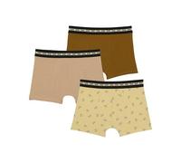 DIM Garçon Fashion Coton Stretch X3 Boxer, Imprime Fun/Latte/Marron Olive, 14 Ans EU