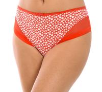DIM Generous Classique x1 Culotte Femme, Rouge à Fleurs Blanches, XL