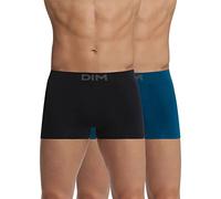 Dim Boxer homme Seamless Micro x2 – Microfibre extensible sans coutures – Bleu Minuit/Noir XL