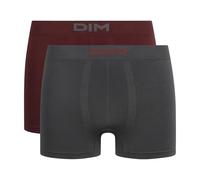 DIM Boxer Seamless Micro X2, Gris Quartz/Bordeaux Froid, 40-45 (Lot de 2) Homme