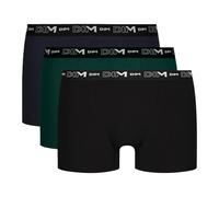 DIM Homme Coton Stretch Respirant Maintien Optimal X3 Boxer, Noir/Vrt Trop/BL Denim, M EU