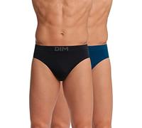 DIM Slip Homme Seamless Micro x2, Bleu Minuit/Noir, M