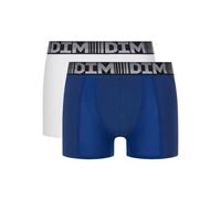 Dim Lot De 2 Boxers Longs Homme Respirants Bleu Blanc 3d Flex Air