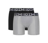 Dim Lot De 2 Boxers Longs Homme Respirants Noir Gris 3d Flex Air