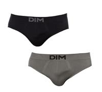 DIM Slip Homme Seamless Micro x2, Noir/Gris, M