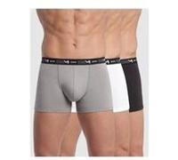 DIM Boxer Homme Coton Stretch Respirant Maintien Optimal x3, Noir/Gris/Blanc, L