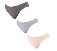 Dim Femme Les Pockets Ecodim Coton Confortable X3 Culotte, Taupe/Rose/Gris, 44-46 EU