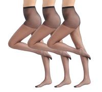 Dim MES ESSENTIELS DE DIM Collants Femme 15 DEN Noir (Noir 0hz) Large (Taille fabricant:3) lot de