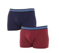 Dim Boxer Green Bio X2, Rouge/Bleu, L (Lot de 2) Homme
