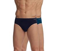 DIM Slip Homme Seamless Coton x2, Bleu Minuit/Bleu Denim, M