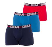 DIM Boxer Homme Style Powerful Coton Stretch x3, Rouge Baie/Bleu De Nuit/Bleu Colbalt, M