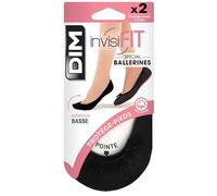 Dim Protège Pied Échancré Spécial X2 - Protège-bas & Socquettes - Lot de 2 - Femme - Noir - FR: 35-38 (Taille fabricant: 35/38)
