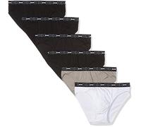 Dim Slip Coton Stretch X6, Multicolore (Noir/Gris/Blanc+Noir/Noir/Noir 5zc), Small (Taille Fabricant: 2) (Lot de 6) Homme